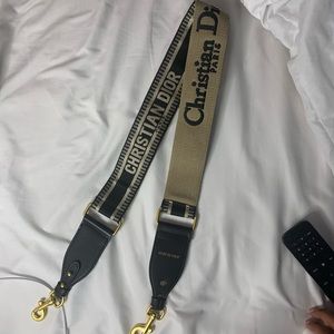 DIOR - BLACK EMBROIDERY STRAP